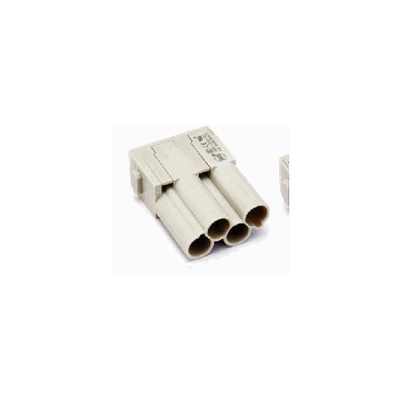 Insert HM modulaire, Raccordement à Sertir, mâle, 4 pin, 40A, Polycarbonate 